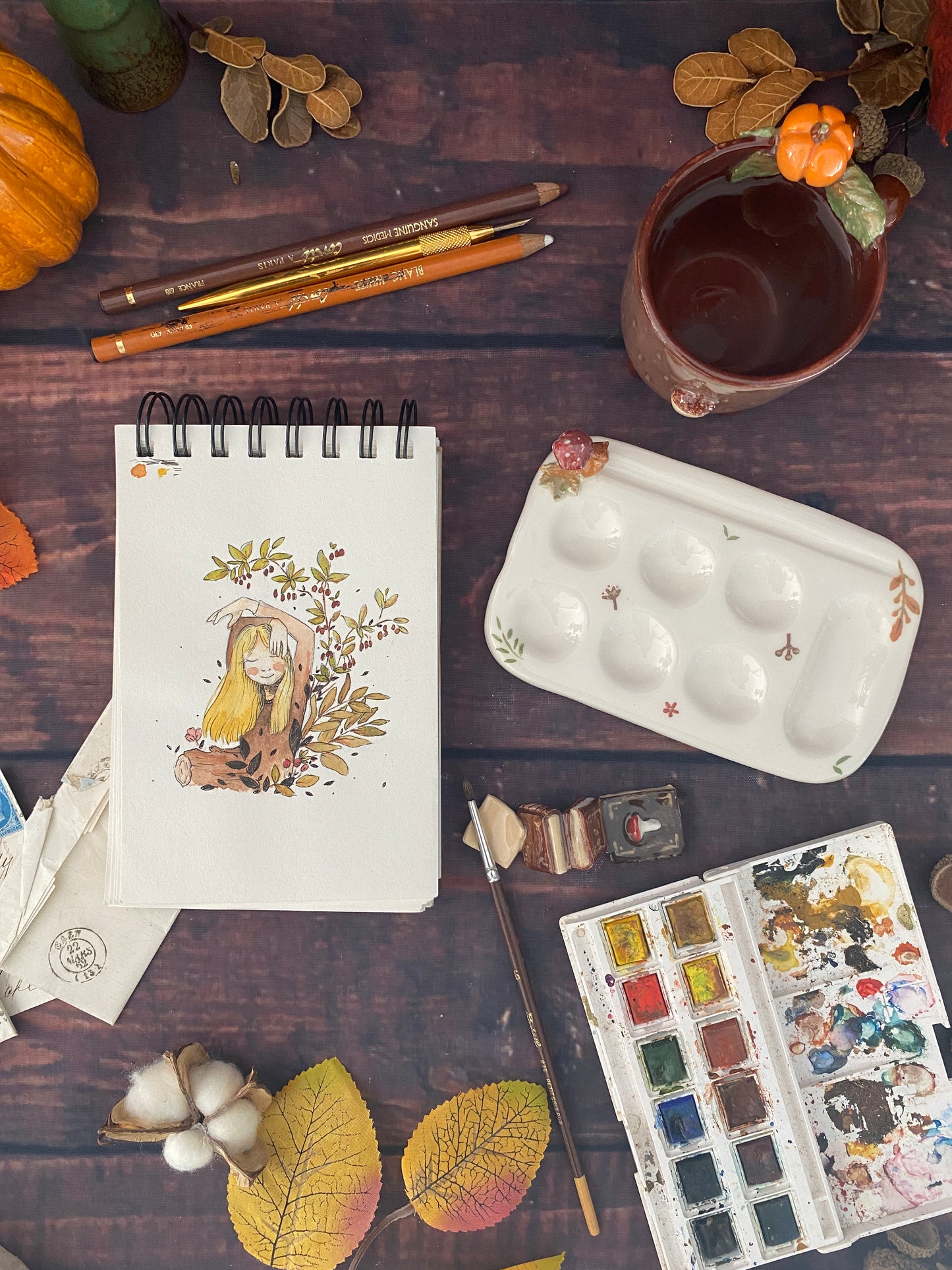 Pré-commande Assortiment d'Automne pour aquarelle, céramique et fait main