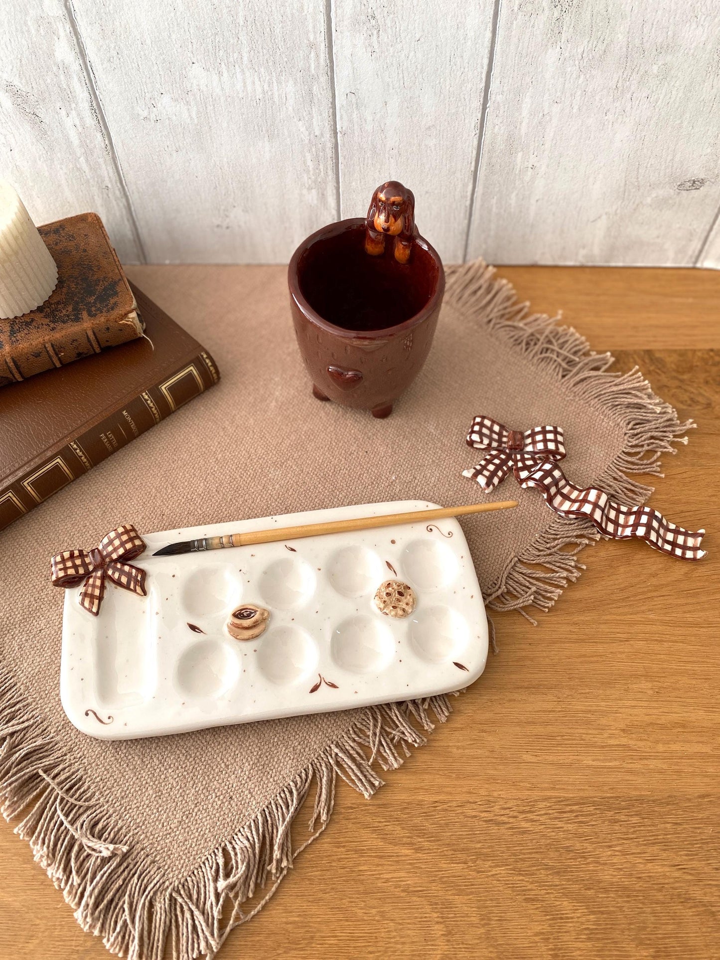 Gobelet à eau, pour aquarelle, peinture PERSONNALISABLE, animal, mug, tasse en céramique, tasse à café, thé