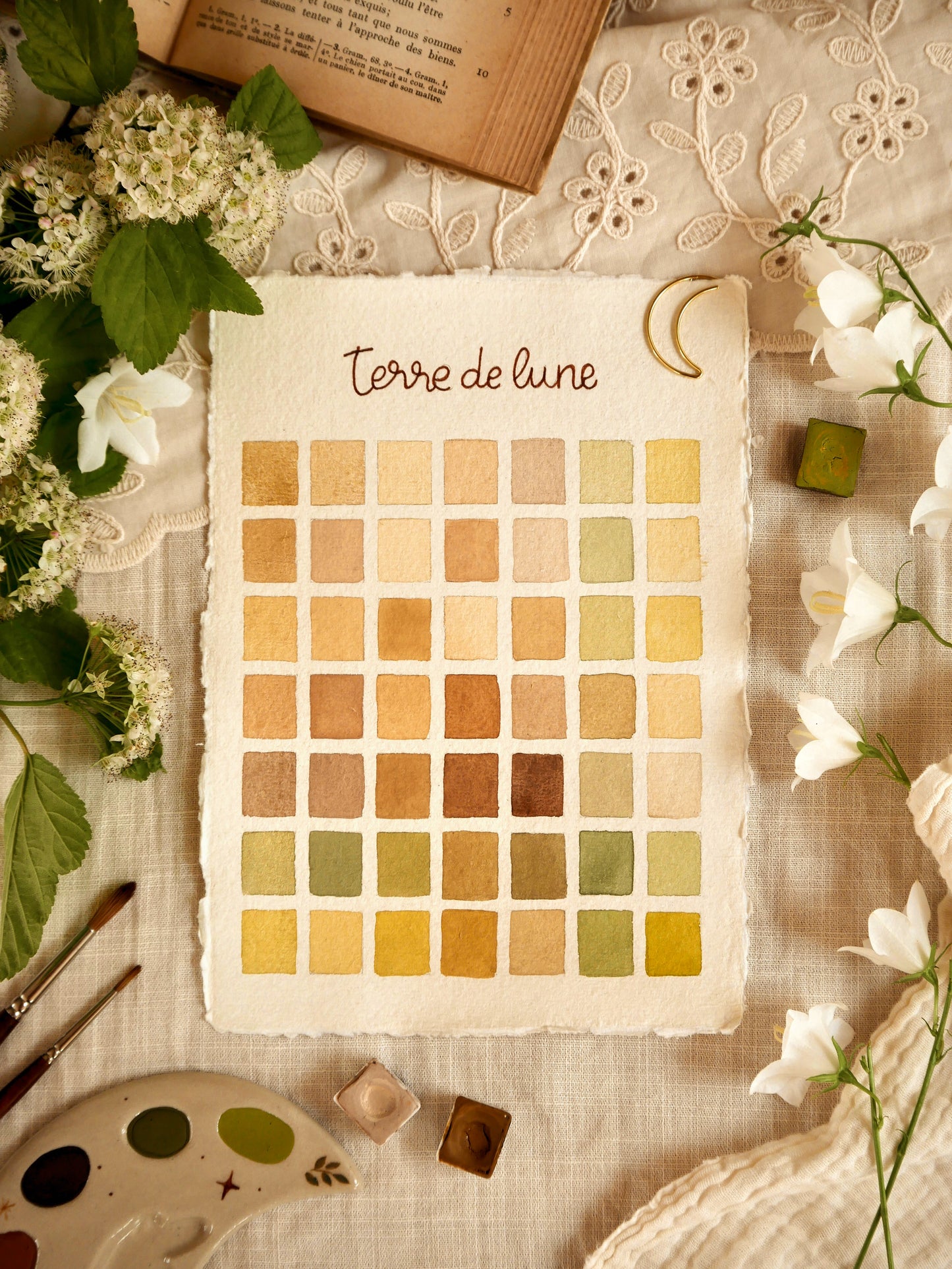 Palette 7 trous "Terre de lune" / Atelier_SASU X Couleur de Freyja X Sweet_Béni 🌙
