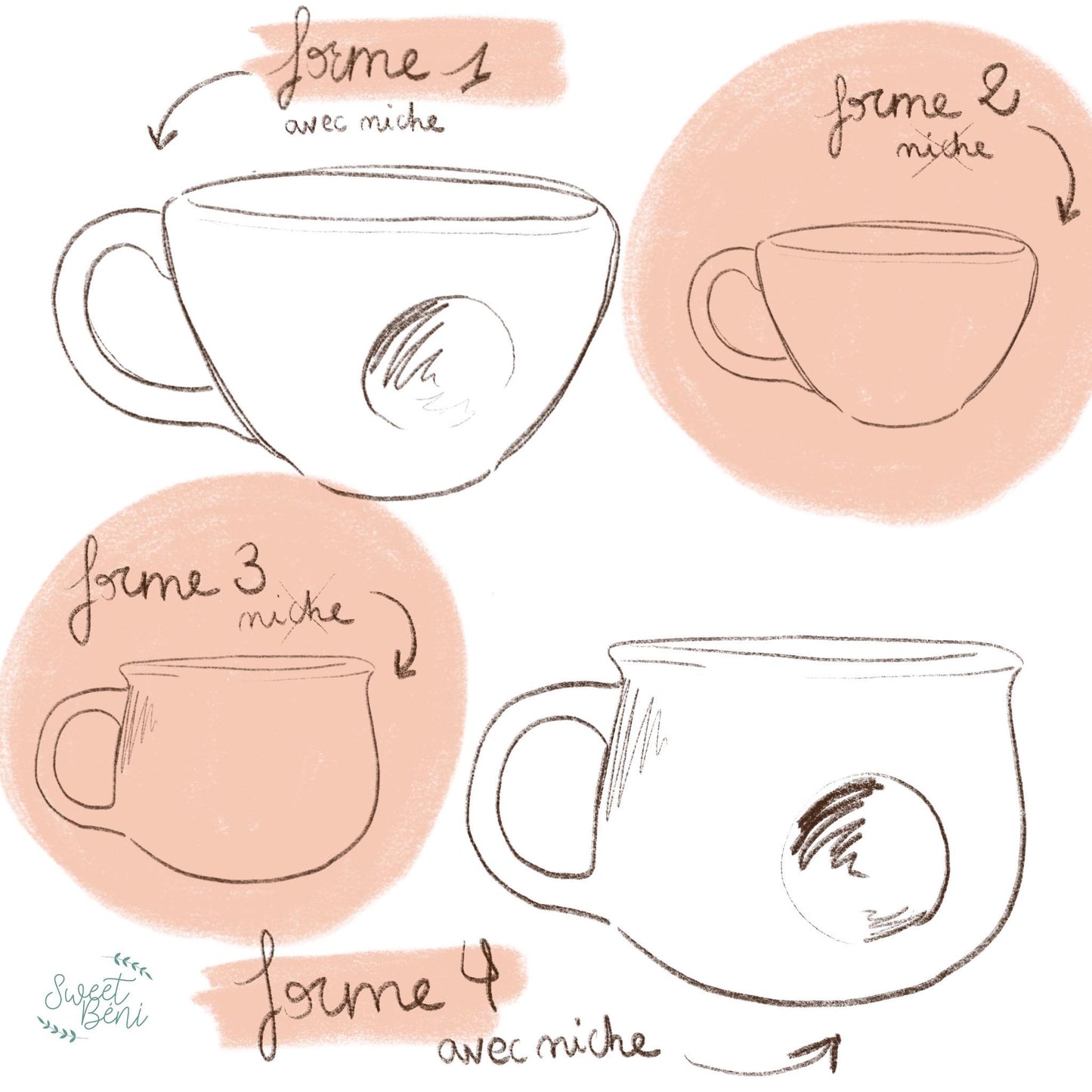 Pré-commande Tasse PERSONNALISÉE, sur-mesure, PERSONNALISATION. Fait main, artisanale.(animaux, motifs floraux, feuilles, céramique, tasse à café, thé)