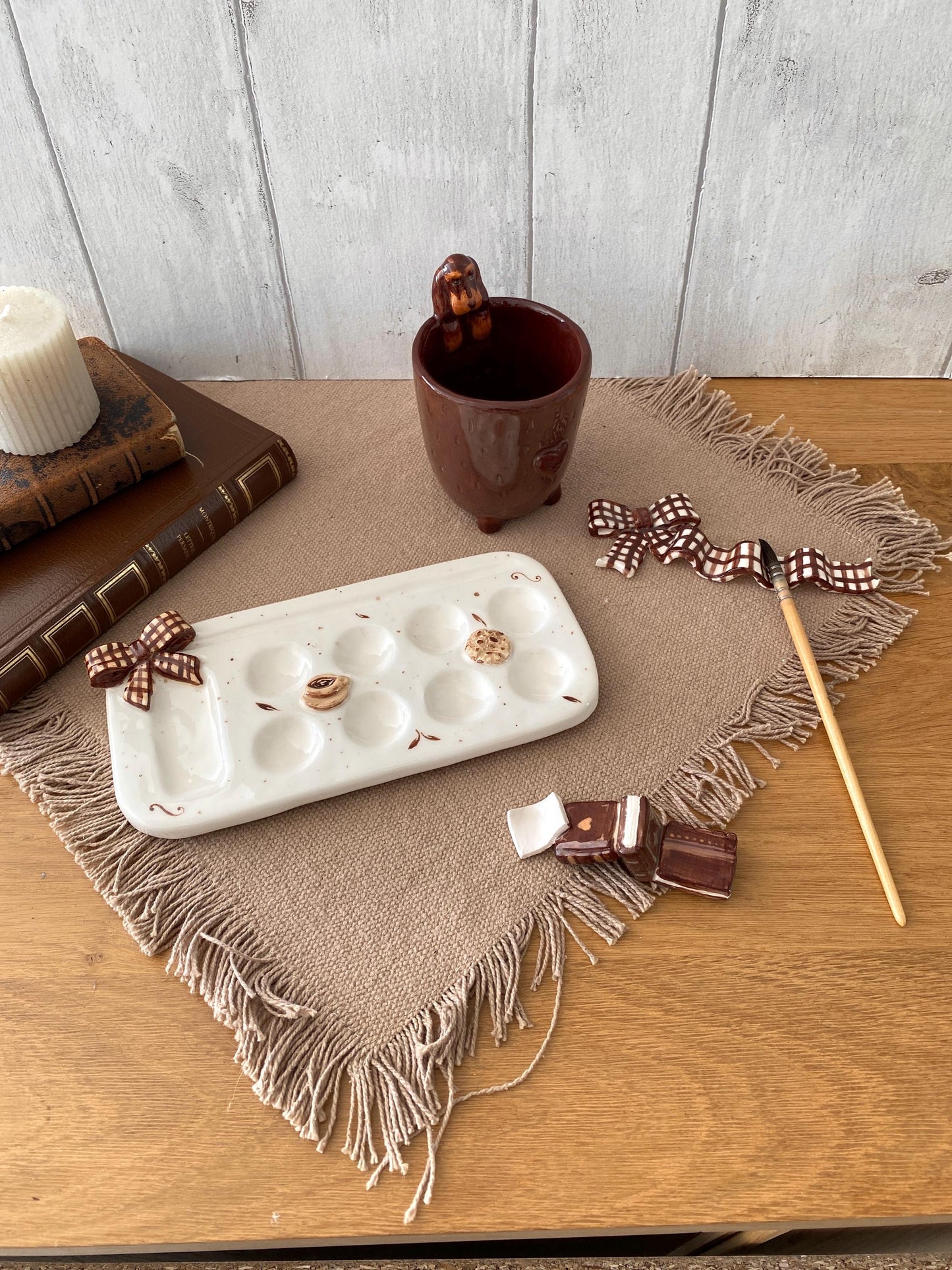 Gobelet à eau, pour aquarelle, peinture PERSONNALISABLE, animal, mug, tasse en céramique, tasse à café, thé