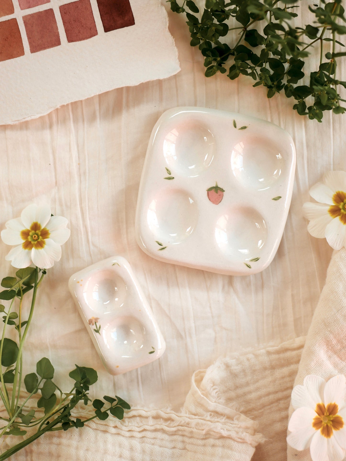 Palette 2 trous collection "Jardin sauvage" / Atelier_SASU X Comptoir-daquarelle X Sweet_Béni