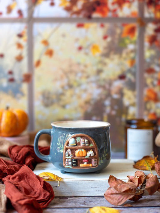 Pré-commande Tasse bibliothèque de sorcière, grimoire, école de sorcier, tasse en céramique, tasse à café, thé
