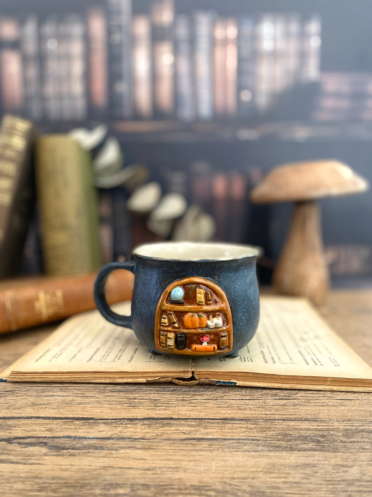 Tasse bibliothèque de sorcière, grimoire, école de sorcier, tasse en céramique, tasse à café, thé