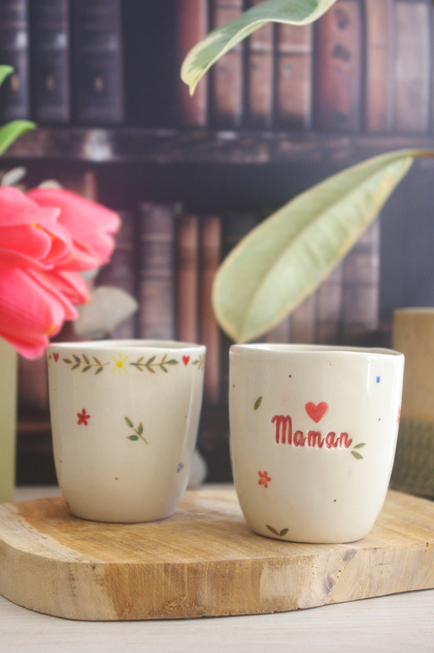 Duo gobelets fleuri, fête des mères 🌸
