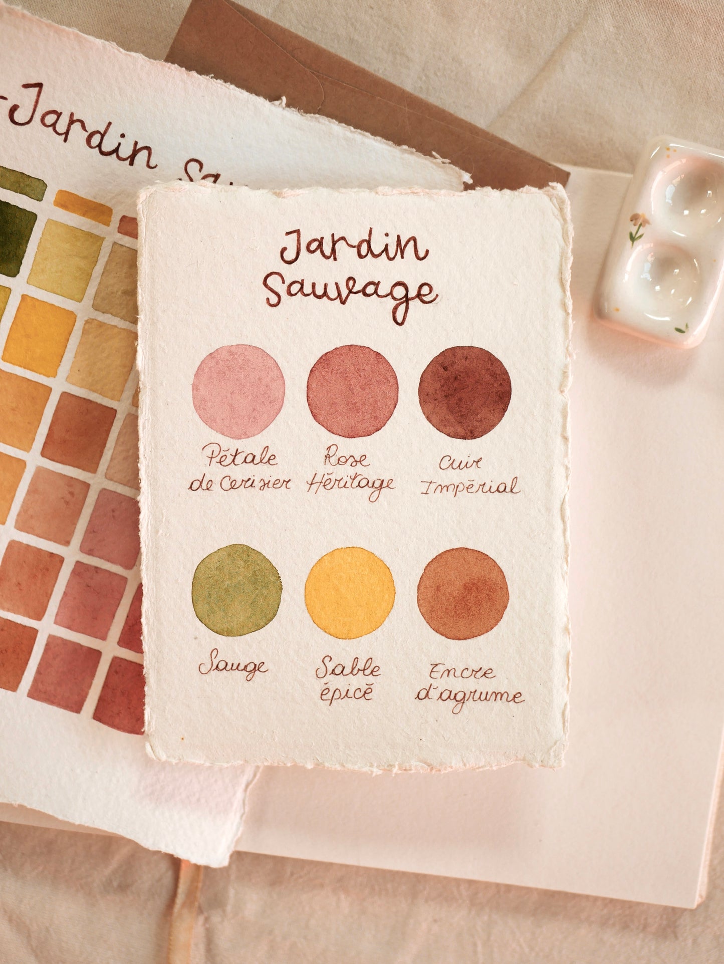 Palette 6 trous collection "Jardin sauvage" / Atelier_SASU X Comptoir-daquarelle X Sweet_Béni
