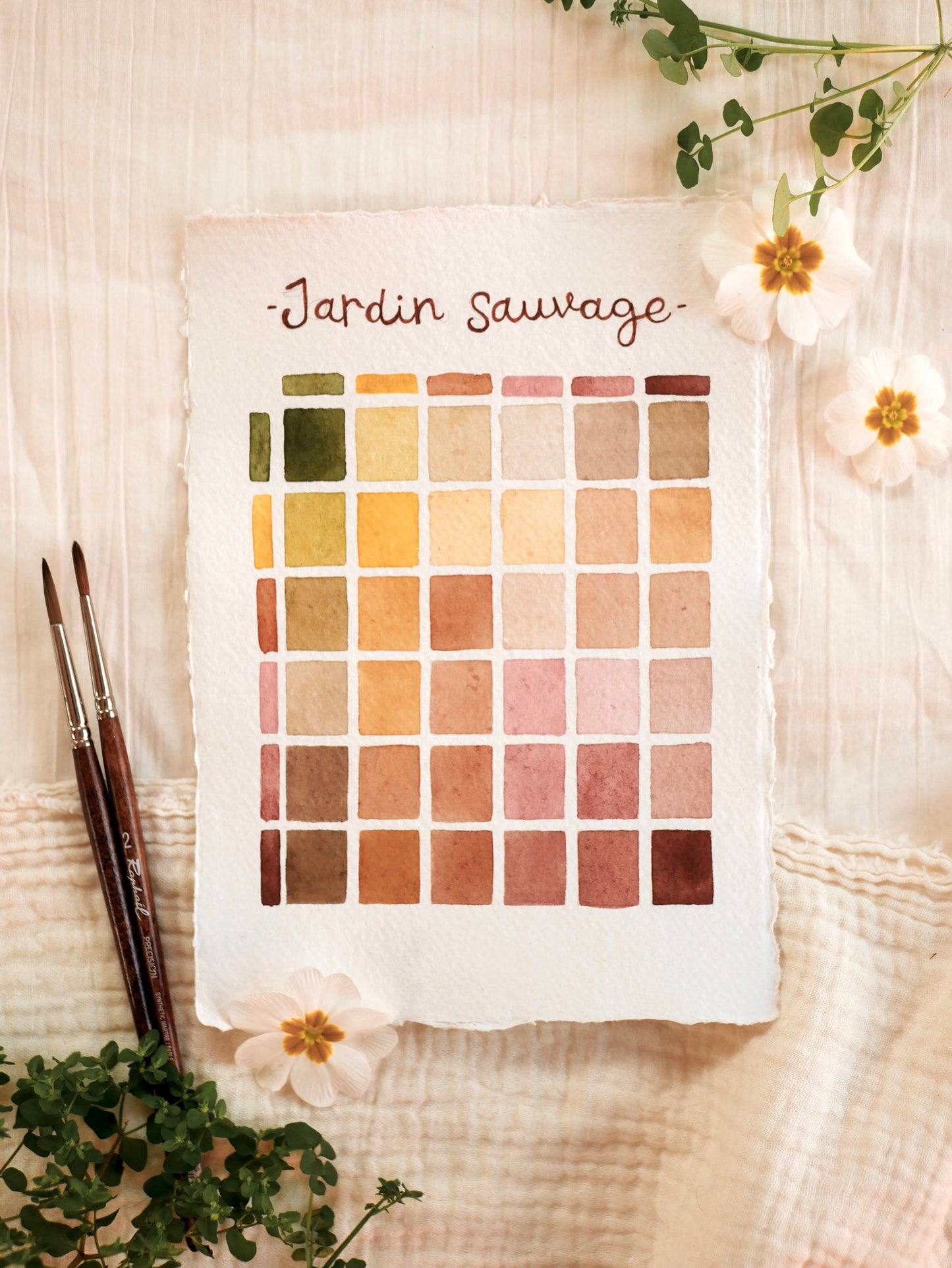 Palette 6 trous collection "Jardin sauvage" / Atelier_SASU X Comptoir-daquarelle X Sweet_Béni